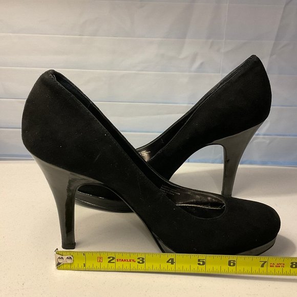 Alfani suede and patent leather platform pumps - Picture 1 of 6